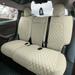 FH Group Custom Fit Neoprene Car Seat Cover for 2020-2024 Tesla Model Y Solid Beige Rear Set Seat Covers with Air Freshener