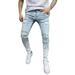 Qufokar Baggy Cargo Pants Men Pottery Slipper Men S Casual Trouser Pant Motorcycle Cool Print Personality Ripped Jeans Pant Casual Fashion Trouser