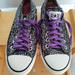 Converse Shoes | Black Purple Silver Sequined Converse All Star Chuck Taylors | Color: Black/Purple | Size: 7.5