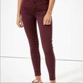 American Eagle Outfitters Jeans | American Eagle 360 Super Stretch Jeggings Maroon 0 Short | Color: Brown/Red | Size: 0p