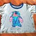 Disney Tops | Disney, Stitch Crop Top | Color: Blue/Gray | Size: L