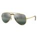 Ray-Ban RB3625 New Aviator Sunglasses Legend Gold Frame Silver/Blue Chromance Lens Polarized 55 RB3625-9196G6-55