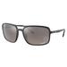 Ray-Ban RB4375 Sunglasses Matte Black Frame Grey Mirror Grey Gradient Lens Polarized 60 RB4375-601S5J-60