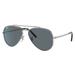 Ray-Ban RB3625 New Aviator Sunglasses Silver Frame Blue Lens 58 RB3625-003-R5-58