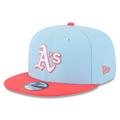 Men's New Era Light Blue/Red Oakland Athletics Spring Basic Two-Tone 9FIFTY Snapback Hat