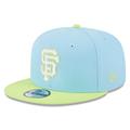 Men's New Era Light Blue/Neon Green San Francisco Giants Spring Basic Two-Tone 9FIFTY Snapback Hat