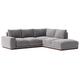 Swoon Denver Velvet Right Hand Corner Sofa - Silver Grey