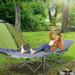 Outsunny Folding Camping Cot, Steel in Gray | 20.75 H x 74 W x 25.5 D in | Wayfair A20-207CG