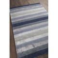 Blue/Gray 108 x 0.75 in Indoor Area Rug - Chandra Rugs Gardenia Dark Gray/Blue/White Striped Area Rug Viscose, Cotton | 108 W x 0.75 D in | Wayfair