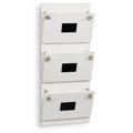 Gracie Oaks 3-Slot Wall Mounted Wood Mail Storage Wood/Solid Wood in White | 26.5 H x 11 W x 3.25 D in | Wayfair 91A0C0A92AC14B2AB2181D47CE31029E