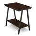 17 Stories Empiria Solid + Manufactured Wood Narrow Side Table in Walnut Wood in Black/Brown | 24 H x 24 W x 15 D in | Wayfair