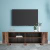 TV Stand for TVs up to 65-Inch Flat Screen, Mid-Century Modern Entertainment Center with Shelves