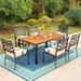 7/5-piece Patio Dining Set, 6 Metal Patio Dining Chairs and 1 Metal Dining Table