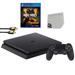 Sony 2215A PlayStation 4 Slim 500GB Gaming Console Black with Call of Duty Black Ops 4 Game BOLT AXTION Bundle Lke New
