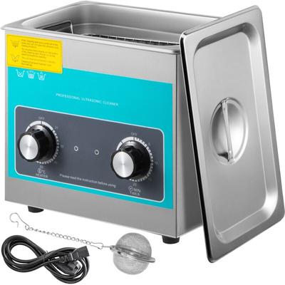 Vevor 3L Knob Control Digital Ultraschall Reiniger 40kHz Ultrasonic Cleaner Edelstahl, 24 x 14 x 10