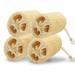 6 Pcs Organic Natural Loofah Sponge Unbleached Luffa Eco-Friendly Shower Exfoliating Scrubber for Adults Body Deep Clean and Skin Care In Spa Bath