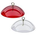 Yubatuo 2 Pcs Bird Feeders Protective Cover Rain Protective Cover Bird Feeder Dome Anti-Squirrel Baffle Clear Protective Cover for Hanging Bird Feeders Outdoor Garden Red Clear