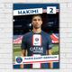 "Affiche Paris Saint-Germain Hakimi - A3"