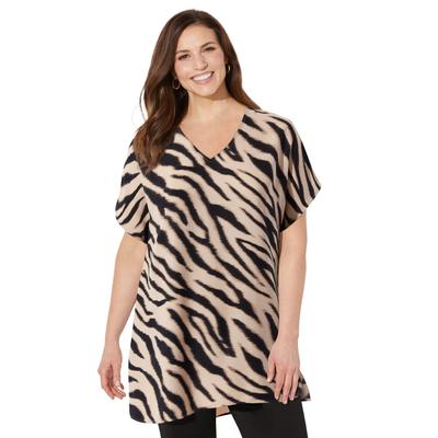 Plus Size Women's Dolman Sleeve Georgette Top by C...