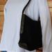 Giani Bernini Bags | Gorgeous Black Suade Giani Bernini Shoulder Bag, With Smooth Leather Trim | Color: Black | Size: Os