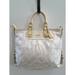 Coach Bags | Coach 12963 Madison Op Art Signature Logo Julianna Satchel Handbag Purse Ivory | Color: Gold/Silver | Size: Large