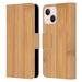 Head Case Designs Officially Licensed PLdesign Wood And Rust Prints Light Brown Bamboo Leather Book Wallet Case Cover Compatible with Apple iPhone 13 Mini