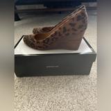 Nine West Shoes | Animal Print Wedges | Color: Black/Brown | Size: 8