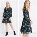 Madewell Dresses | Madewell Sheer-Sleeve Pintuck Ruffle Dress In Spruce Blooms Size 00 | Color: Green | Size: 00