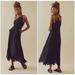 Free People Dresses | Free People Bella Black One Shoulder Embroidered Cotton Maxi Dress Size S Nwot | Color: Black | Size: S