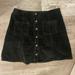 Brandy Melville Skirts | Black Corduroy Skirt | Color: Black | Size: Onesize