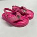 Michael Kors Shoes | Michael Kors Toddler Pink Sandals With Silver Mk Symbol Size 6 | Color: Pink/Silver | Size: 6bb