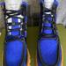 Gucci Shoes | Gucci Casy Wool / Quebec Calfskin Leather Hiking Boots **Rare** Sz: 10.5 Us Nwb | Color: Blue | Size: 10.5