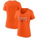 Women's Fanatics Branded Orange Detroit Tigers Score From Second V-Neck T-Shirt