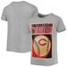 Youth Heathered Gray Cincinnati Reds Team Baseball Card T-Shirt