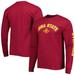 Men's Iowa State Cyclones Cardinal Wordmark Long Sleeve T-Shirt