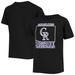 Youth Black Colorado Rockies State T- Shirt