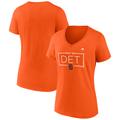 Women's Fanatics Branded Orange Detroit Tigers Top Billing V-Neck T-Shirt