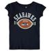 Girls Toddler College Navy Seattle Seahawks Football T-Shirt