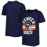 Youth Navy Denver Broncos Helmet T-Shirt