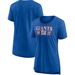 Women's Fanatics Branded Heathered Royal New York Giants Neck And Scoop T-Shirt