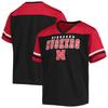 Youth Red Nebraska Huskers Football Jersey V-Neck T-Shirt