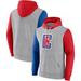 Men's Fanatics Branded Heathered Gray LA Clippers Carried Away Pullover Hoodie