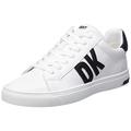 DKNY Damen Abeni Lace-up Leather Sneakers Sneaker, Brght Wt/Bk, 36 EU
