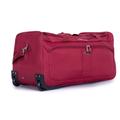 Unisex Wheeled Holdall Duffle Bag Water-Resistant PU Base - Retractable Trolley Handle - Strong Tough Travel Wheeled Bag, 1,000 Denier Polyester (Burgundy, 28" - 72.5 x 35 x 36 cm / 84.5L Capacity)