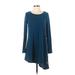 Reborn J Casual Dress - A-Line Scoop Neck Long sleeves: Blue Dresses - Women's Size Small