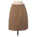 J.Crew Casual Skirt: Tan Solid Bottoms - Women's Size 0