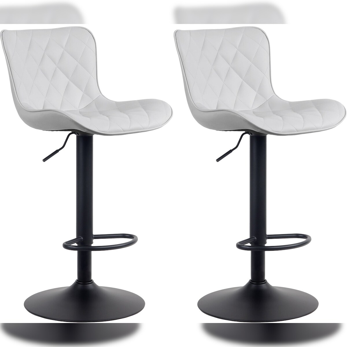 CLP 2er Set Barhocker Emma weiß/Kunstleder Image