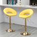 Velvet Adjustable Modern Height Swivel Bar Stools(Set of 2)