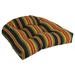 19-inch Rounded Back Indoor/Outdoor Chair Cushion - 19" x 19"