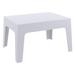 27.5" Silver Stackable Outdoor Patio Coffee Table